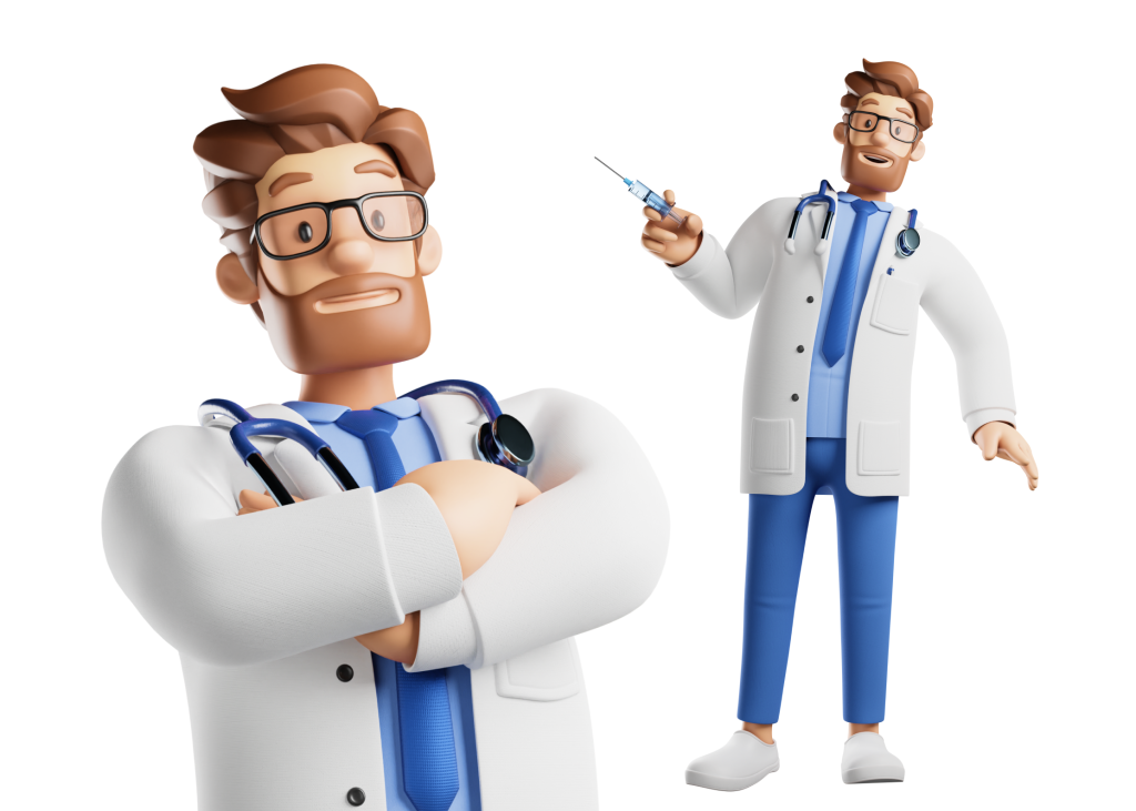 Cartoon Doctor Rigged Character - blrdy
